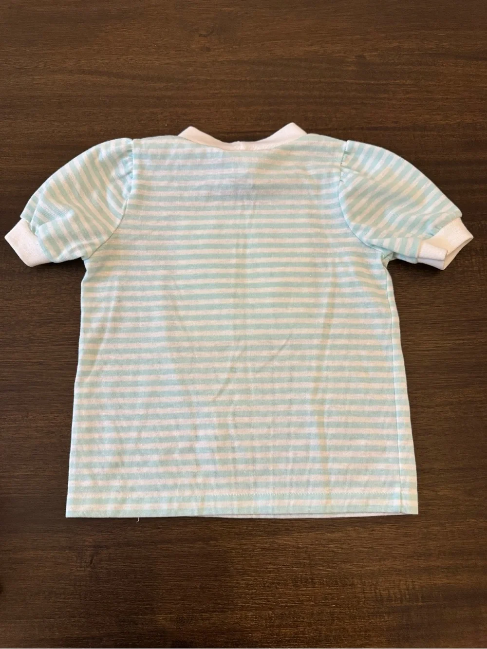 Vintage OshKosh B'gosh Mint & White Striped Baby Overalls with Tee Size 3T